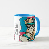 Mug Chat Retro Street Relaxant | Drôle (Devant droit)