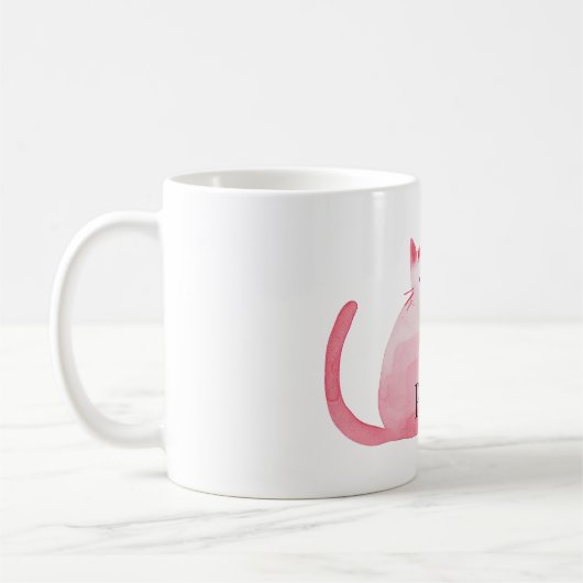 Mug Chat rose (Gauche)