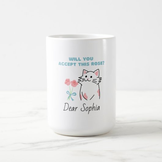 Mug Chat&Rose adorable  (Centre)