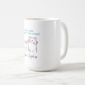 Mug Chat&Rose adorable  (Devant droit)