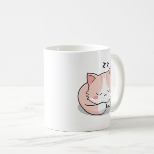 Mug Chat rose dormant (Devant droit)