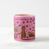 MUG CHAT ROSE POUR ANNIVERSAIRE (Centre)