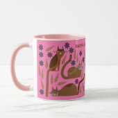 MUG CHAT ROSE POUR ANNIVERSAIRE (Gauche)