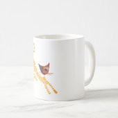 Mug Chat rouge drôle (Devant droit)