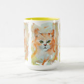 Mug Chat Rouge Humour magique Aquarelle Mystique (Centre)