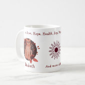 Mug Chat Rouge Magique Et Plante. Amusant Et Positif (Devant gauche)