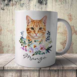 Mug Chat roux à l'aquarelle