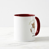 Mug Chat roux adorable dans le nom de poche (Devant droit)