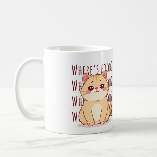 Mug Chat roux affamé  (Gauche)