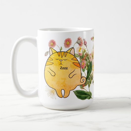 Mug Chat roux endormi (Gauche)