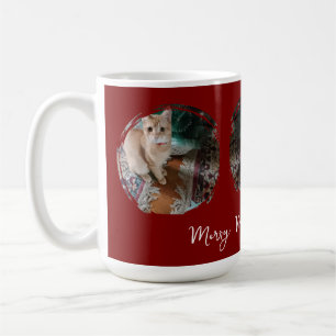 Mug Chat roux, Texte photo personnaliser ,Joyeux Noël