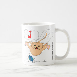 Mug chat s10 sautant sur Hanoukka Dradle (gimel)