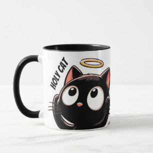 Mug Chat Saint - Chat Noir mignon avec Halo