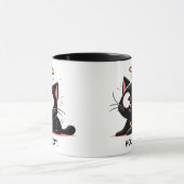 Mug Chat Saint - Chat Noir Relaxé avec Halo Cute Funny (Centre)
