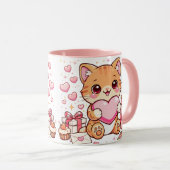 Mug Chat Saint-Valentin (Devant droit)