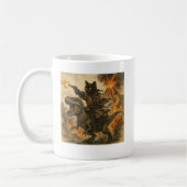 Mug Chat Samouraï chevauchant un dinosaure lors d'une  (Gauche)