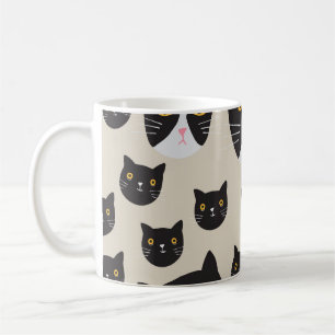 Mug Chat sans couture, Illustration Motif Whimsical.