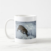Mug Chat sauvage sur la neige (Gauche)