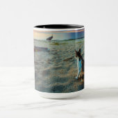 Mug Chat se reposant sur une plage (Centre)