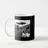 Mug Chat selfie avec extraterrestre Ufo drôle chat ali (Gauche)