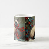 Mug Chat siamois à Noël sous la neige (Centre)