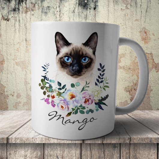 Mug Chat siamois aquarelle