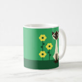 Mug Chat Siamois Avec Fleurs (Devant droit)