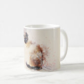 Mug Chat siamois d'aquarelle à la mode (Devant droit)