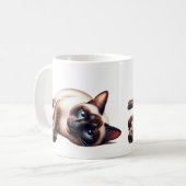Mug Chat siamois, Féline Bleue Mignonne (Devant gauche)