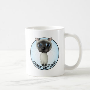 Mug Chat siamois - Madame folle de chat