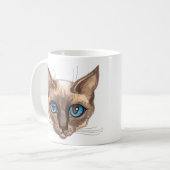 Mug Chat siamois personnalisé (Devant gauche)