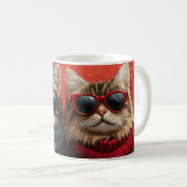 Mug Chat Sibérien avec Roses de Saint-Valentin (Devant droit)
