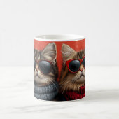Mug Chat Sibérien avec Roses de Saint-Valentin (Centre)