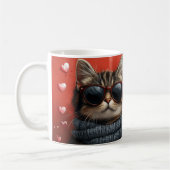 Mug Chat Sibérien avec Roses de Saint-Valentin (Gauche)