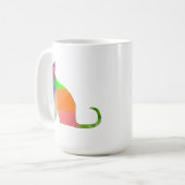 Mug Chat silhouette basse poly (Devant gauche)
