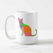Mug Chat silhouette basse poly (Gauche)