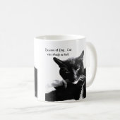 Mug Chat Smoking avec un Sourire Sournois (Devant droit)