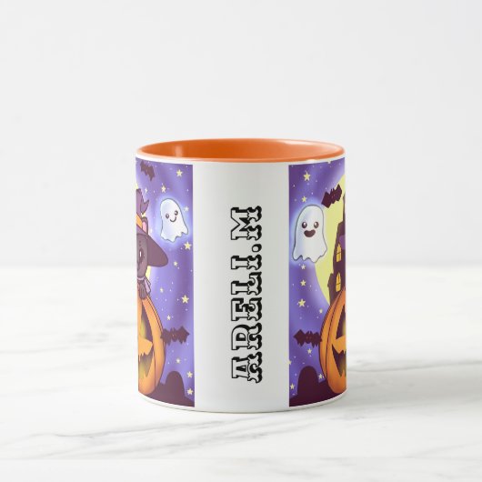 Mug Chat-sorcier d'Halloween (Centre)