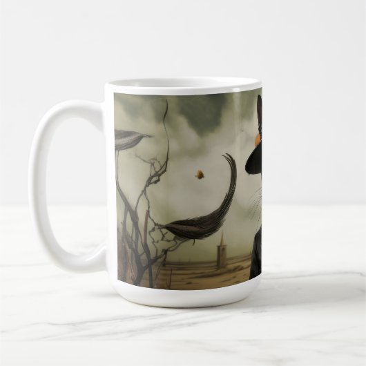 Mug Chat sorcière avec citrouilles (Gauche)
