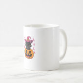 Mug Chat Sorcière rose Ruban Salle de sensibilisation  (Devant droit)