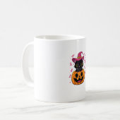 Mug Chat Sorcière rose Ruban Salle de sensibilisation  (Devant gauche)