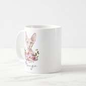 Mug Chat Sphynx à l'aquarelle (Devant gauche)