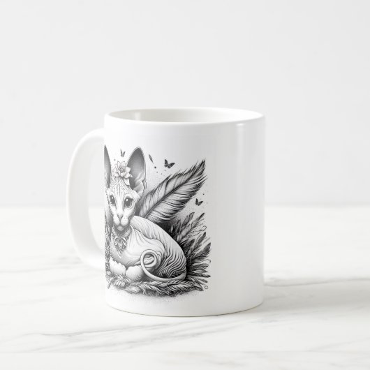 Mug Chat Sphynx doux (Devant gauche)