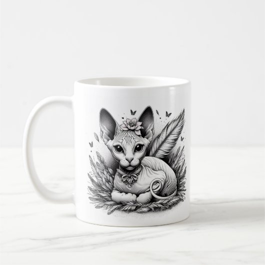Mug Chat Sphynx doux (Gauche)