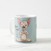 Mug Chat Sphynx drôle Art de la paix intérieure (Devant gauche)