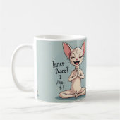 Mug Chat Sphynx drôle Art de la paix intérieure (Gauche)