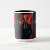 Mug Chat Sphynx Neon Noir dans le style Mafia (Centre)