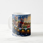 Mug Chat Sphynx Noël Bateau Fêtes (Devant gauche)