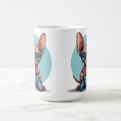 Mug Chat Sphynx tenant une manette de jeu (Centre)