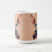 Mug Chat Sphynx tenant une manette de jeu (Centre)